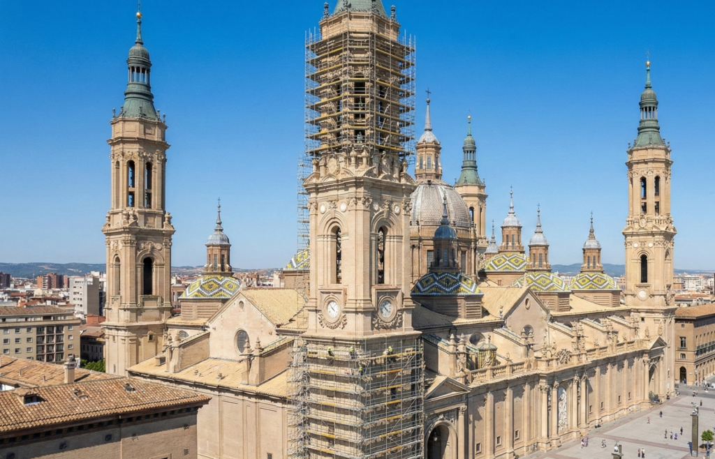 Obras en la Basílica del Pilar